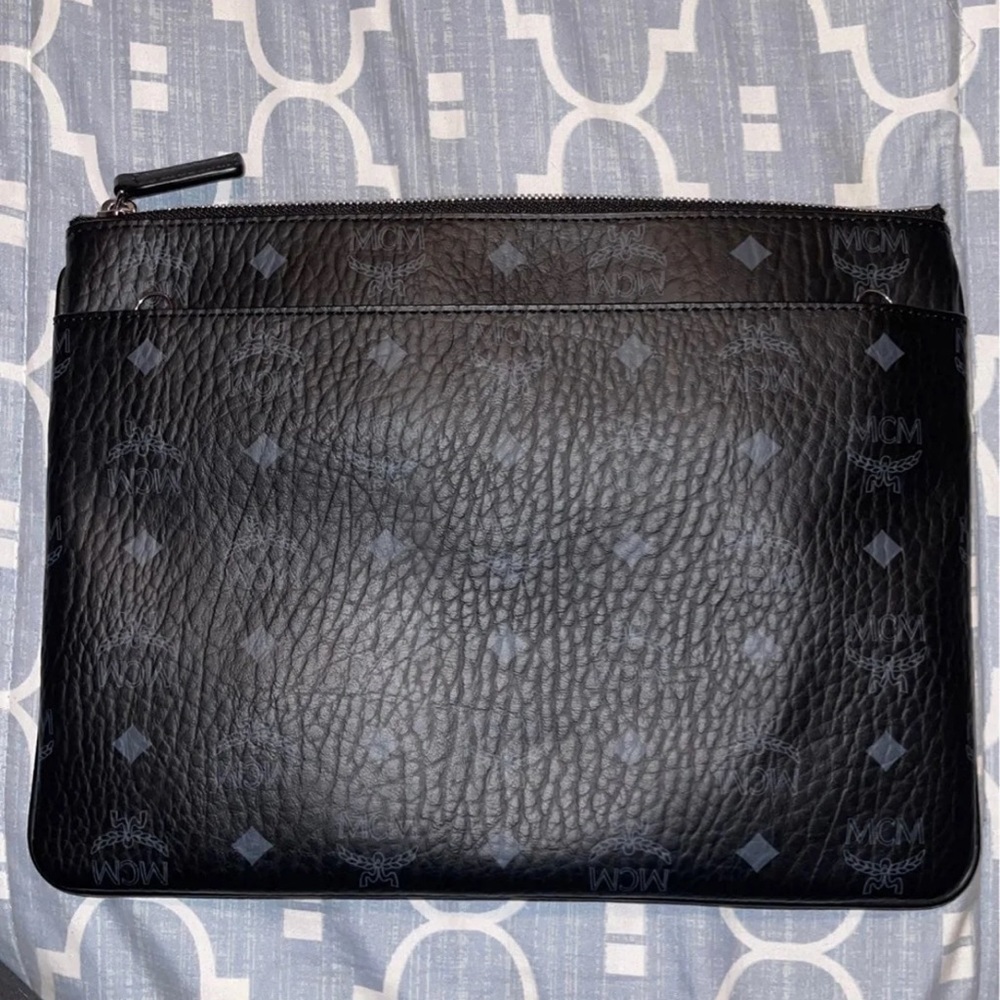 MCM Medium Visetos Original Leather Pouch